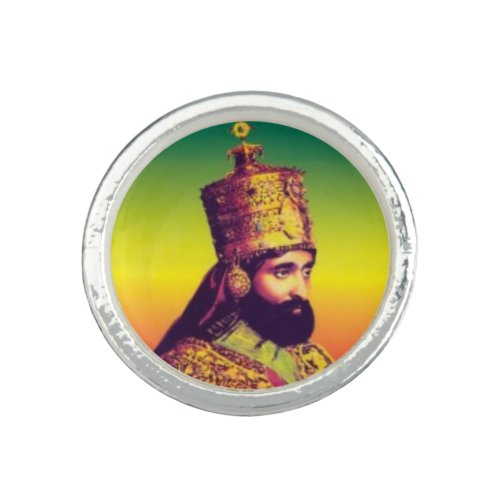 Ethiopian Haile Selassie I  Photo Ring