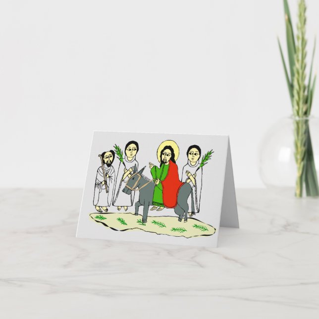 Ethiopian icon Palm Sunday Card (Front)