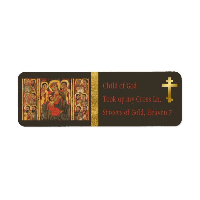 Ethiopian l Orthodox l Theotokos l Personalize, Label (Front)