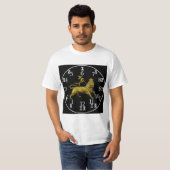Ethiopian Lion Clock - Amharic and English Numbers T-Shirt (Front Full)