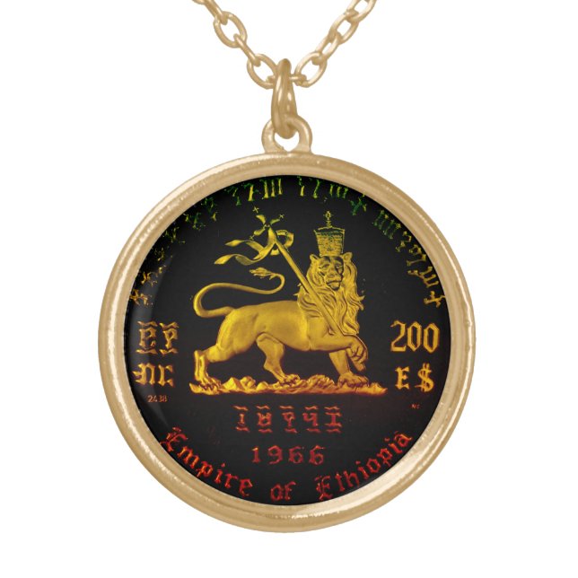 Ethiopian Lion of Judah Pendant (Front)