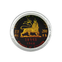 Ethiopian Lion of Judah Photo Ring
