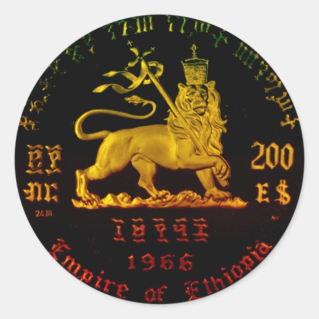 Ethiopian Lion of Judah Sticker (Front)