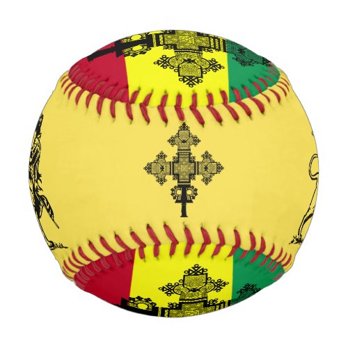 Ethiopian Lion of Judah W Ethiopian Cross Baseball