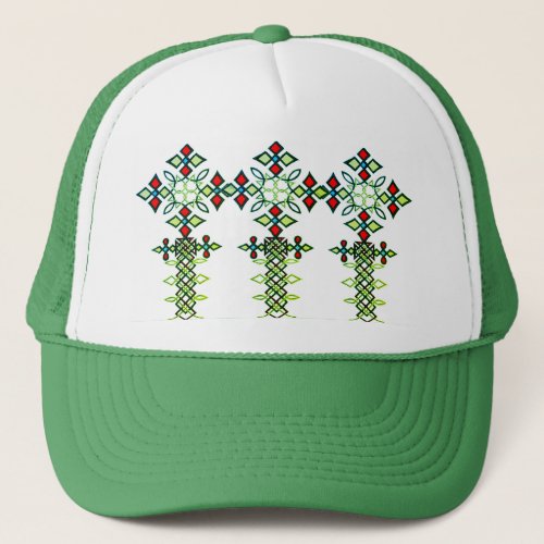 Ethiopian Meskel Cross Design Hat