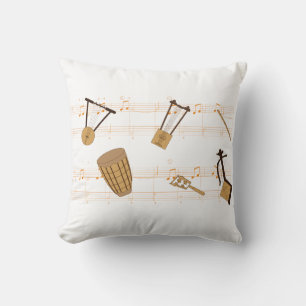 Ethiopian Music Instruments T-Shirt Throw Pillow