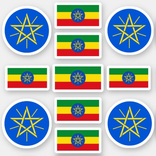 Ethiopian national symbols Coat of arms and flag Sticker