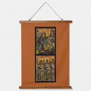 Ethiopian Nativity Icon Hanging Tapestry