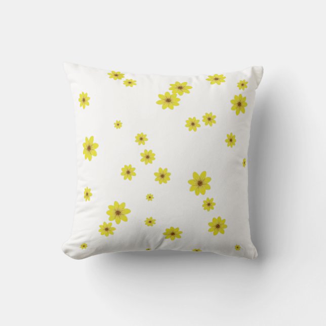 Ethiopian New Year Adey Ababa Flower Throw Pillow (Front)