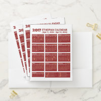 Ethiopian New Year Calendar