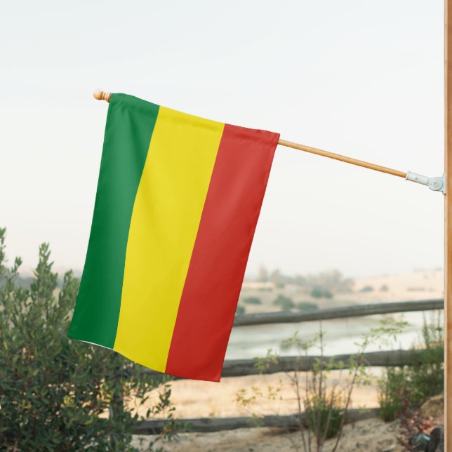 Ethiopian Old House Flag (Insitu (Back))