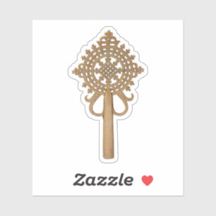Ethiopian Orthodox Cross Latticework Sticker
