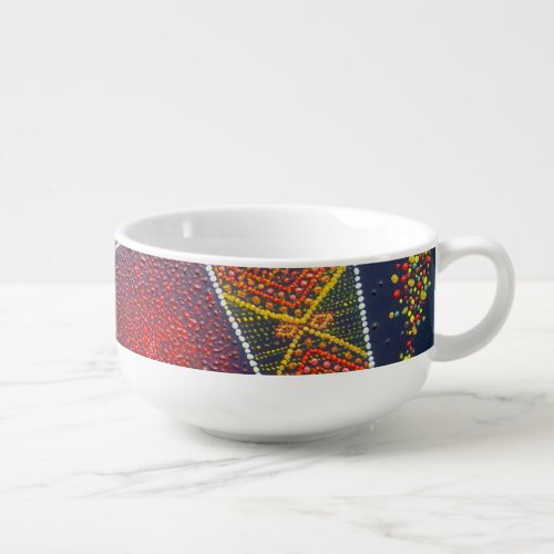 Ethiopian Pattern Dot Art Bowl
