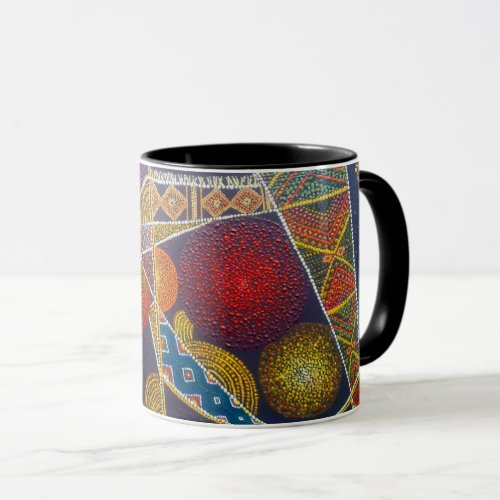 Ethiopian Pattern Dot Art Mug
