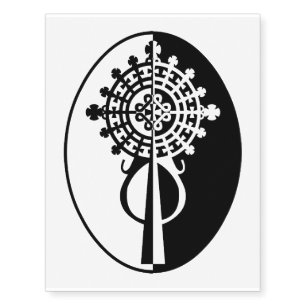 Ethiopian Processional Cross-II Temporary Tattoos