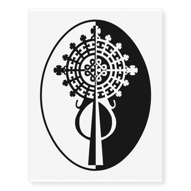Ethiopian Processional Cross-II Temporary Tattoos (Front)
