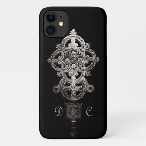 Ethiopian Processional Cross with Your Monogram iPhone 11 Case