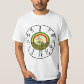 Ethiopian Rainbow Clock - Amharic-English Numbers T-Shirt (Front)