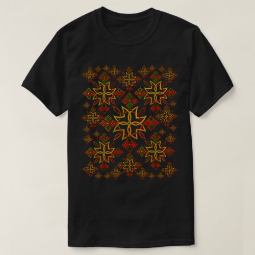 Ethiopian Rootz Meskel Cross Black T_Shirt