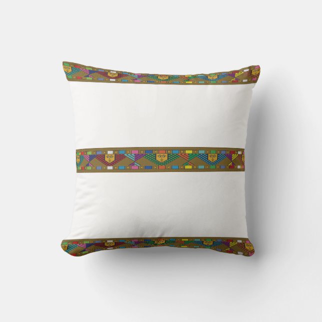 Ethiopian Saba Tilet Throw Pillow (Front)