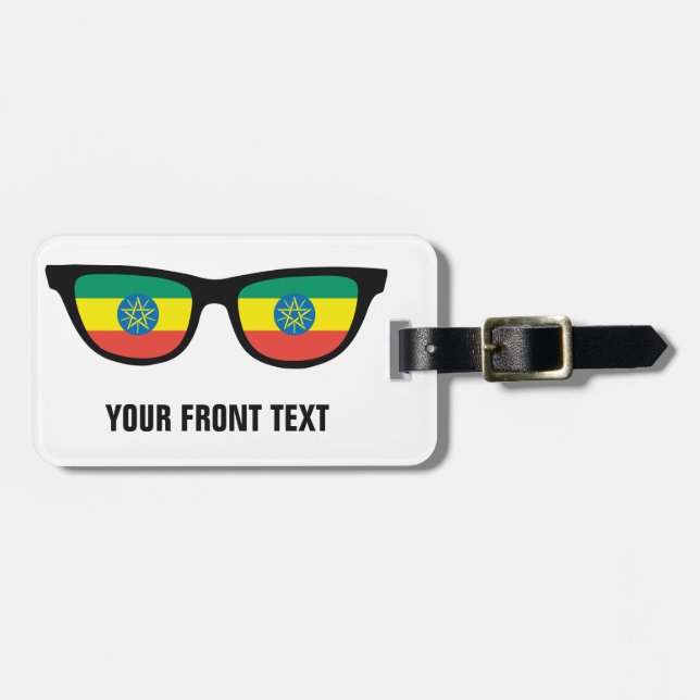Ethiopian Shades custom luggage tag (Front Horizontal)