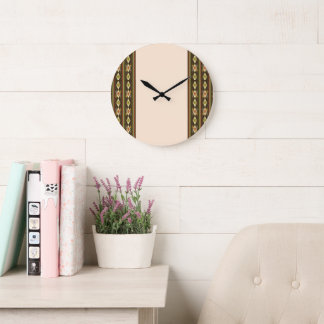 Ethiopian Tebeb Pattern Large Clock