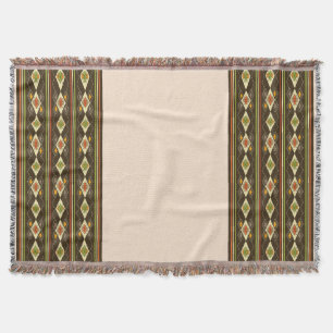 Ethiopian Tebeb Pattern Throw Blanket