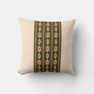 Ethiopian Tebeb Pattern Throw Pillow