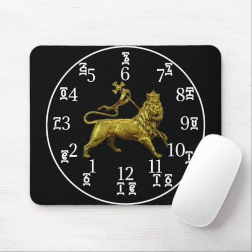 Ethiopian Time Telling Amharic Clock Mouse Pad