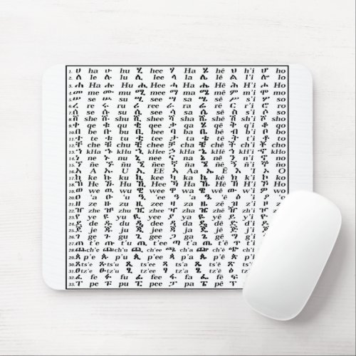 Ethiopian Time Telling Clock _ Amharic Numbers  Mouse Pad