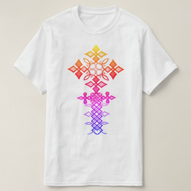 Ethiopian Traditional Cross Design T-Shirt (Design Front)