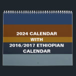 Ethiopian Wall Calendar Converter for Year 2024<br><div class="desc">This calendar has both Ethiopian and Gregorian calendar. The Ethiopian Calendar is 7 to 8 years behind the Gregorian Calendar, has 13 months instead of 12. Ethiopian new year falls on September 11th or 12th depending on the leap year. This calendar can be used as a converter from Gregorian to...</div>