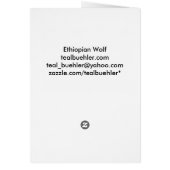 Ethiopian Wolf Cards (Back)