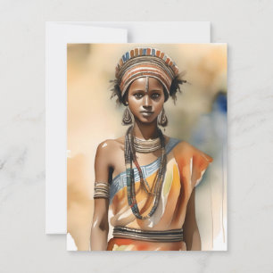 Ethiopian Woman E Holiday Card