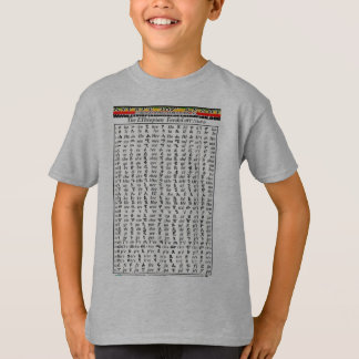 Ethiopian World Federation Amharic Alphabet Chart T-Shirt