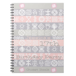 Ethnic 17th Birthday Party Guest Book