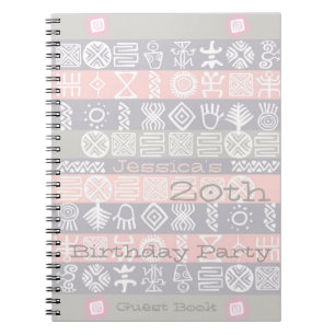 Ethnic 20th Birthday Party Guest Book