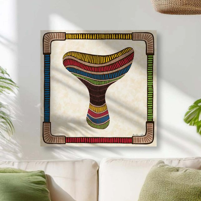 Ethnic Abstract Mushroom Canvas Print (Creator Uploaded)