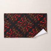 Ethnic Abstract Pattern Red Brown Bath Towels (Hand Towel)