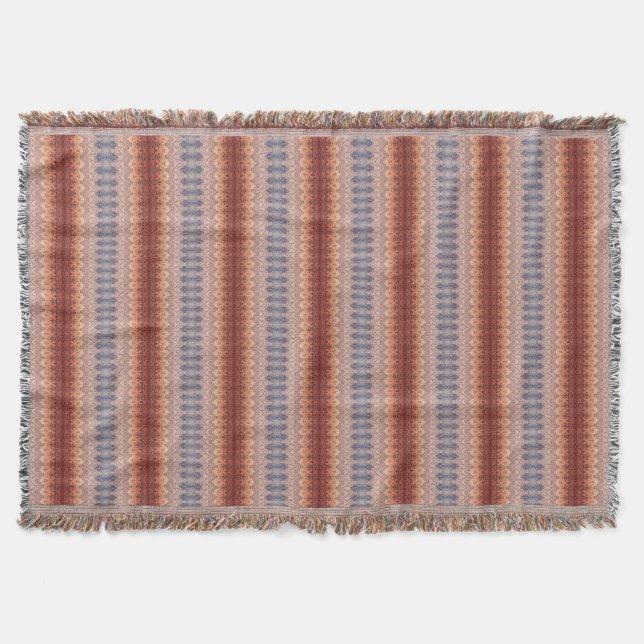 ethnic abstract pattern throw blanket (Front)