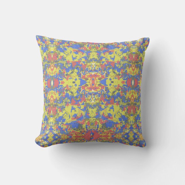 Ethnic Abstract Pattern Throw Pillow (Front)