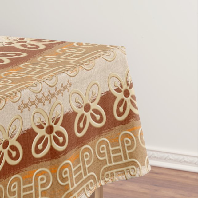 Ethnic African Adinkra Symbols Tablecloth (In Situ)