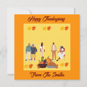 ETHNIC AFRICAN AMERICAN THANKSGIVING CARD