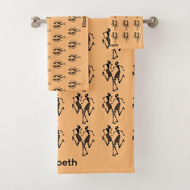 Ethnic, African Art Celebration Bath Towel Set (Insitu)