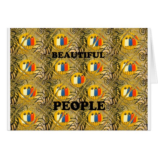 Ethnic African Art Design Print: Beautiful People (Front Horizontal)