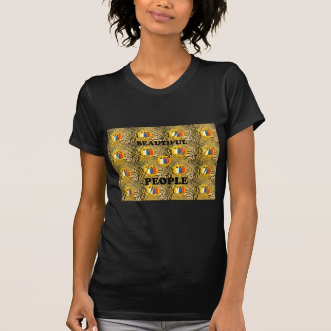 Ethnic African Art Design Print: Beautiful People T-Shirt (Front)