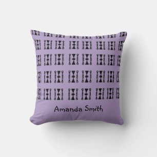 Ethnic African Art Pattern, Purple Throw Pillow