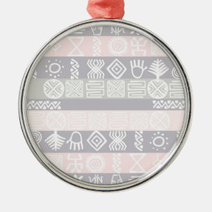 Ethnic African Boho Design Metal Ornament