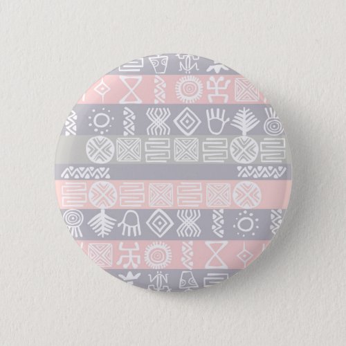 Ethnic African Boho Design Pinback Button