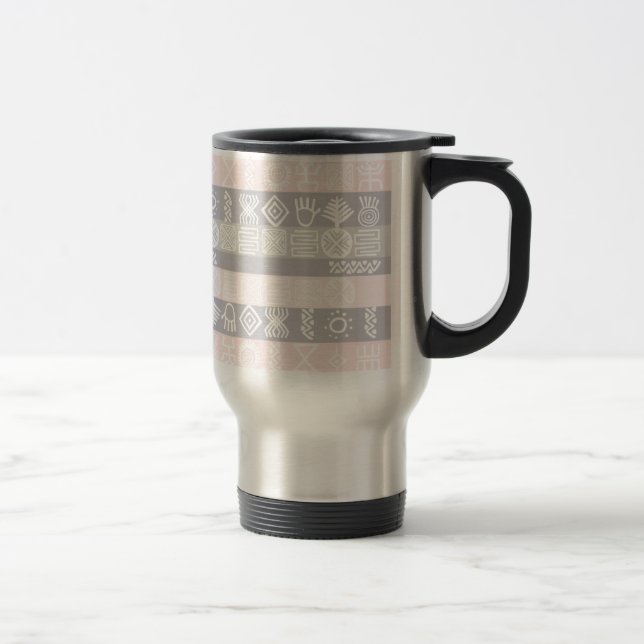Ethnic African Boho Design Travel Mug (Right)